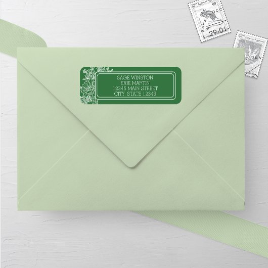 Étiquette de adresse de Mariage fleur sauvage Flor