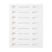 Étiquette de adresse de Mariage flou (Feuille)