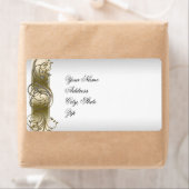 Étiquette de adresse de Mariage officiel Ornate Go (En situation)