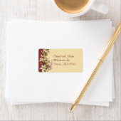 Étiquette de adresse de mariage vintage (En situation)