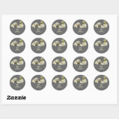 Étiquette de adresse de marionnettes Golden Retrie (Feuille)