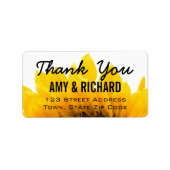 Étiquette de adresse de Merci de mariage de (Devant)