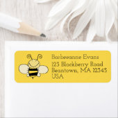 Étiquette de adresse de messagerie de l'abeille (En situation)