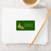 étiquette de adresse de messagerie de l'arbre XMAS (En situation)