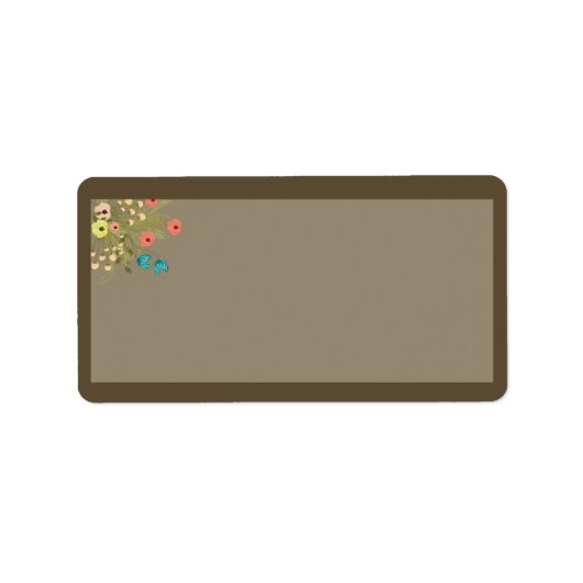 Étiquette de adresse de messagerie Mariage Fleur s (Devant)