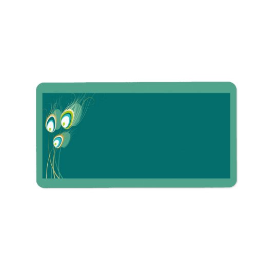 Étiquette de adresse de messagerie Mariage Peacock (Devant)