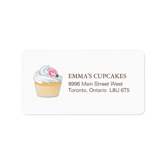 Étiquette de adresse de messagerie simple Cupcake (Devant)
