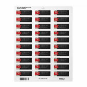 Étiquette de adresse de monogramme de Burlap rusti (Feuille entière)