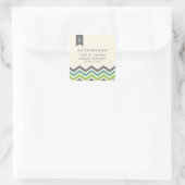 Étiquette de adresse de monogramme de la bannière (Sac)