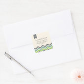 Étiquette de adresse de monogramme de la bannière (Enveloppe)