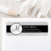 ÉTIQUETTE DE ADRESSE de monogramme Mariage gris et (En situation)