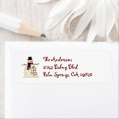 Étiquette de adresse de neige (En situation)