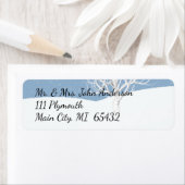 Étiquette de adresse de neige d'hiver (En situation)