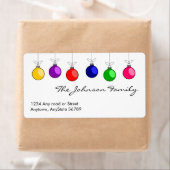 Étiquette de adresse de Noël (En situation)