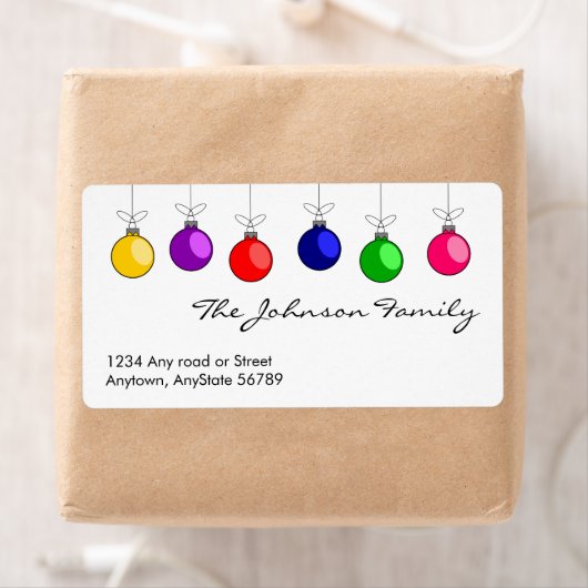 Étiquette de adresse de Noël (En situation)