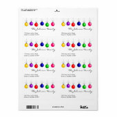 Étiquette de adresse de Noël (Feuille entière)