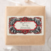 Étiquette de adresse de Noël (En situation)