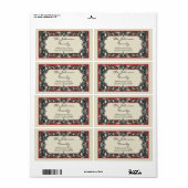 Étiquette de adresse de Noël (Feuille entière)