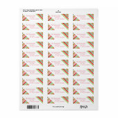 Étiquette de adresse de Noël (Feuille entière)