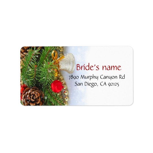 Étiquette de adresse de Noël (Devant)