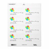 Étiquette de adresse de Noël (Feuille entière)