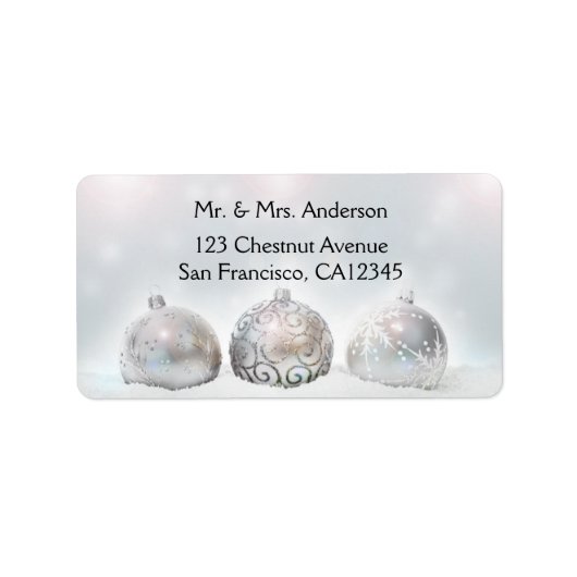 Étiquette de adresse de Noël (Devant)