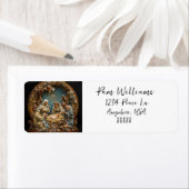 Étiquette de adresse de Noël de la crèche (En situation)