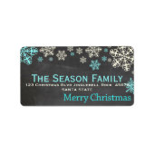 Étiquette de adresse de Noël de snowflake (Devant)