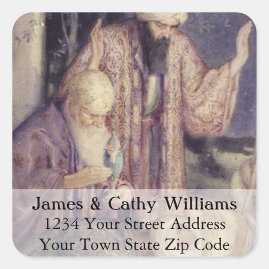 Étiquette de adresse de Noël des Trois Rois (Devant)