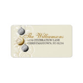 Étiquette de adresse de Noël festif (Devant)