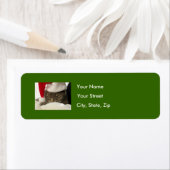 Étiquette de adresse de Noël Vert (En situation)