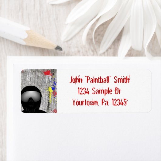 Étiquette de adresse de Paintball (En situation)