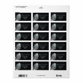 étiquette de adresse de paon de tableau vintage (Feuille entière)