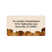 Étiquette de adresse de patchs citrouille (Devant)