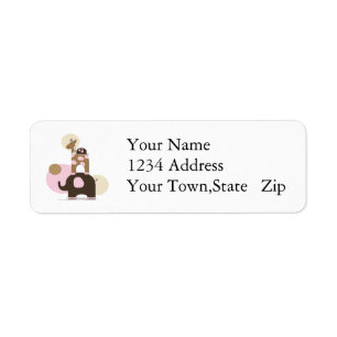 Étiquette de adresse de peluche