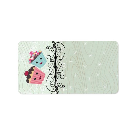 Étiquette de adresse de petits gâteaux de Noël (Devant)