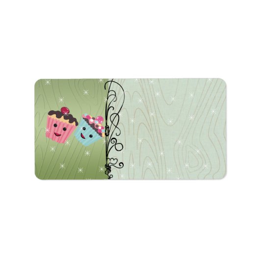 Étiquette de adresse de petits gâteaux de Noël (Devant)