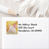 Étiquette de adresse de piglets (En situation)