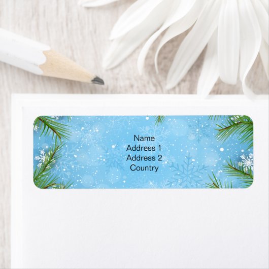 Étiquette de adresse de pin de Noël (En situation)