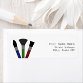 Étiquette de adresse de pinceaux (En situation)