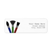 Étiquette de adresse de pinceaux (Devant)