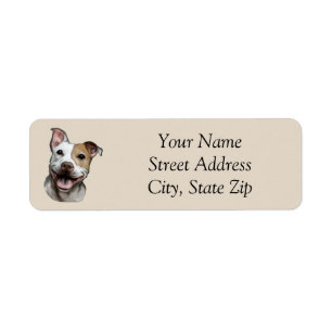 Étiquette de adresse de pitbull