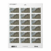 Étiquette de adresse de plage de Sand Hearts (Feuille entière)