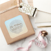 Étiquette de adresse de plage de Seashell Tropical (Cadeaux)