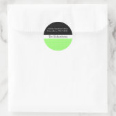 Étiquette de adresse de points Polka blanc (Sac)