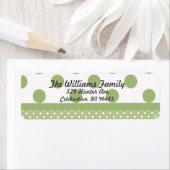 Étiquette de adresse de points verts (En situation)