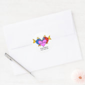 Étiquette de adresse de poisson baisant (Enveloppe)