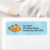 Étiquette de adresse de poisson clown (En situation)