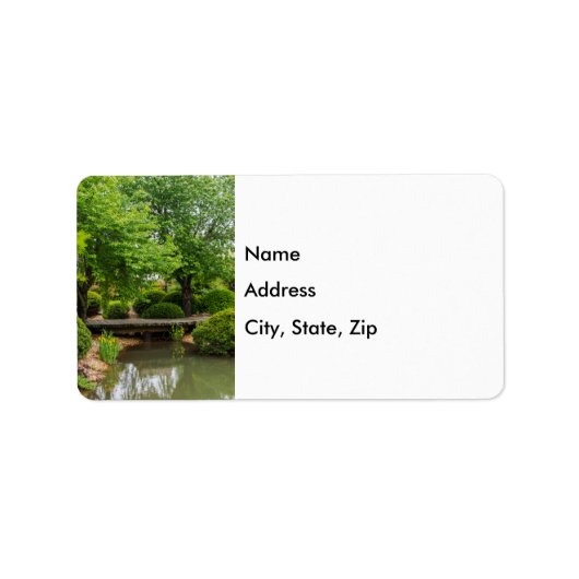 Étiquette de adresse de promenade vert printemps (Devant)