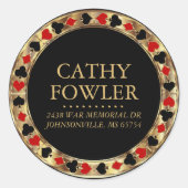 Étiquette de adresse de puces de poker (Devant)